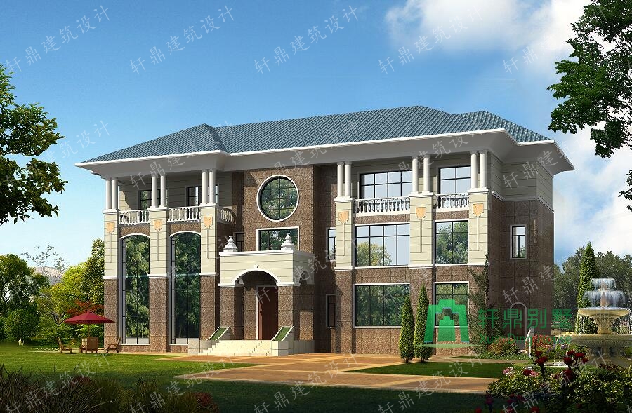 超豪華中式三層自建別墅設(shè)計(jì)圖，軒鼎精品設(shè)計(jì)，含全套詳細(xì)施工圖紙
