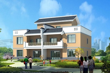 現(xiàn)代雙拼別墅設(shè)計(jì)圖，經(jīng)濟(jì)實(shí)用，居住舒適
