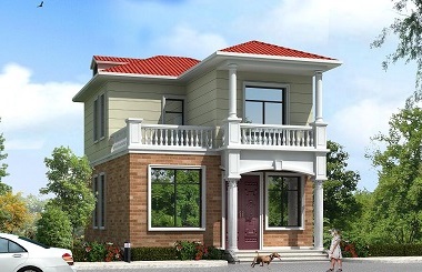 小戶型自建房屋設(shè)計(jì)圖，占地88㎡左右，配色經(jīng)典