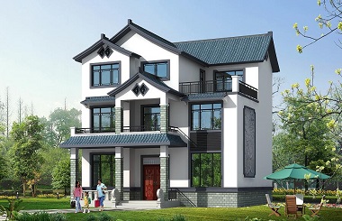 徽派三層自建房屋設(shè)計(jì)圖，小戶型，布局合理