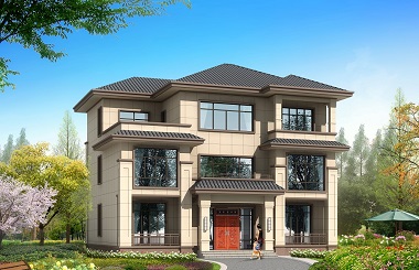 15*12m新中式三層自建房屋設計圖，造價50萬左右，高端大氣