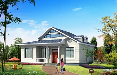 造價(jià)12萬簡單干凈的一層自建房屋設(shè)計(jì)圖，帶有閣樓，經(jīng)濟(jì)實(shí)用
