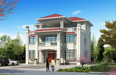 現(xiàn)代簡(jiǎn)約三層自建別墅設(shè)計(jì)圖，布局完善，美觀舒適