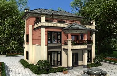 中式三層自建別墅設(shè)計圖，農(nóng)村自建三層別墅