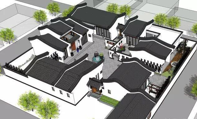中國四合院的設(shè)計：孝子在農(nóng)村為父母建造四合院，這是村里最漂亮的房子！
