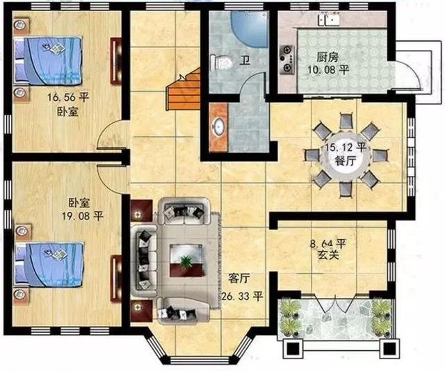 現(xiàn)在很多人都回鄉(xiāng)建別墅了，把整個村子建造的非常美麗!這款二層別墅設計圖值得看看！