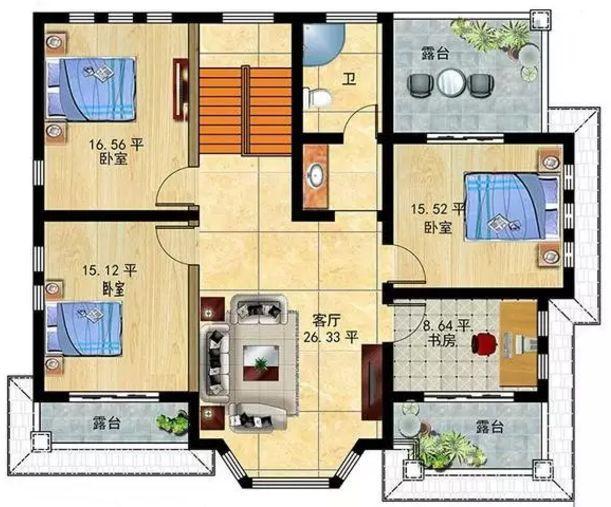 現(xiàn)在很多人都回鄉(xiāng)建別墅了，把整個村子建造的非常美麗!這款二層別墅設計圖值得看看！