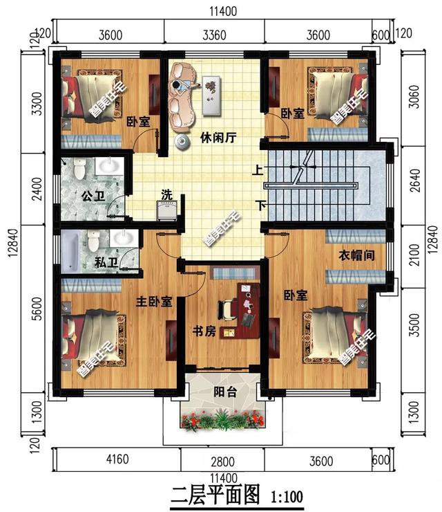 整體感覺很大氣的一棟農(nóng)村別墅，帶堂屋和套臥，造價(jià)35萬!各方面都非常合適！