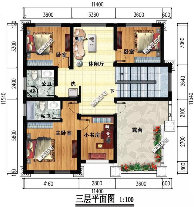整體感覺很大氣的一棟農(nóng)村別墅，帶堂屋和套臥，造價(jià)35萬!各方面都非常合適！