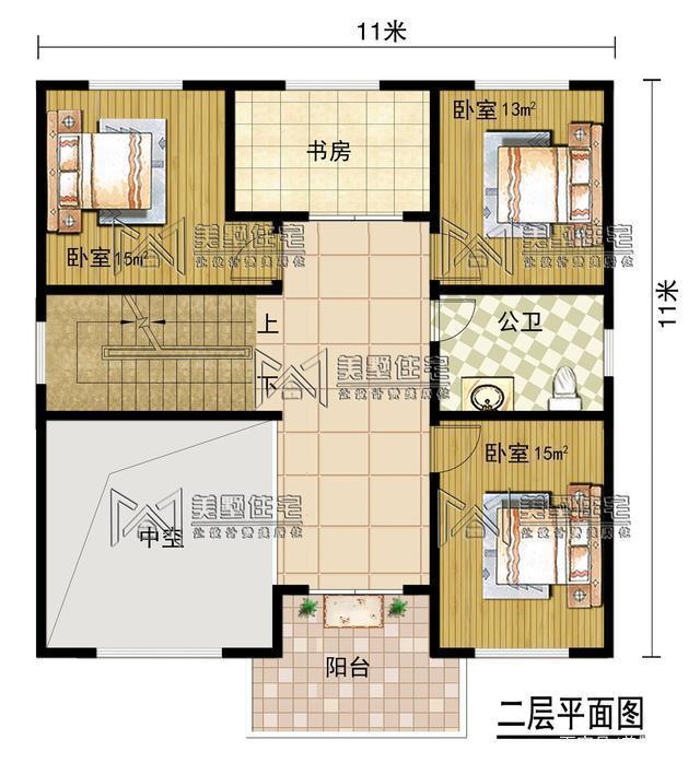 今天就給大家分享一套自建房3層戶型占地只需11米X11米，符合很多地區(qū)農(nóng)村宅基地標(biāo)準(zhǔn)!