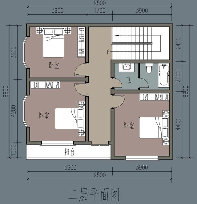 農(nóng)村自建別墅，四房一廳兩層，占地80多平方米，建有小庭院，簡單舒適！