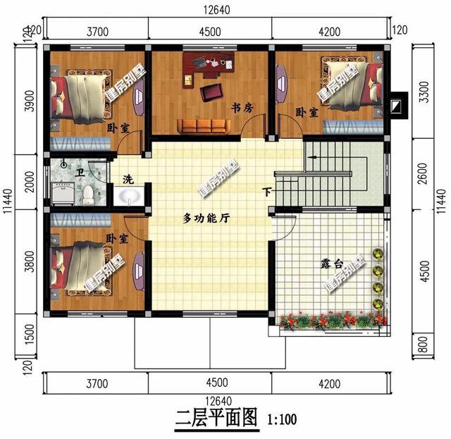 兩棟別墅外觀設(shè)計都非常漂亮，布局也是極盡合理，造價20多萬，建一棟這樣的別墅在老家，真的很有面子。