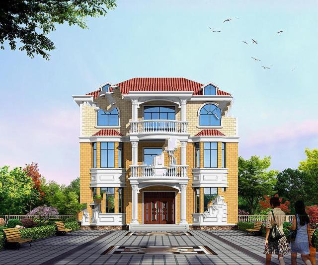 農村建房都喜歡頂層帶個露臺，這樣看起來整體缺一個口子，大部分人都會選擇這樣的戶型!