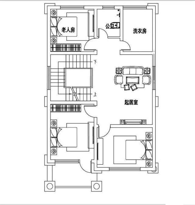 宅基地面積有限，但家庭人口眾多。如果你想要更多的房間，最好建三層,這款別墅推薦給您！
