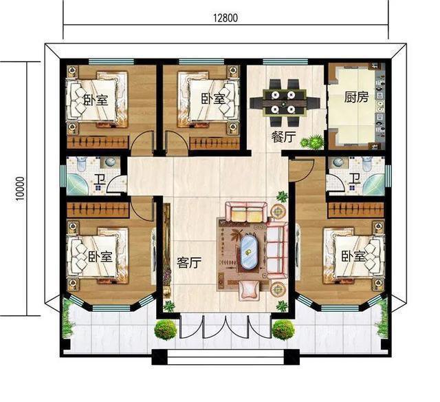 在農(nóng)村一層的自建房其實也很受大家的喜愛，一層的房子住著也比較舒適