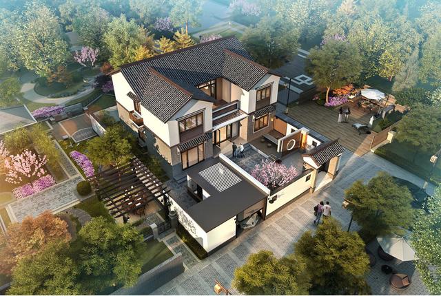 11x13兩層新中式庭院別墅，主體面積30萬平方米，非常適合農(nóng)村住宅建設(shè)
