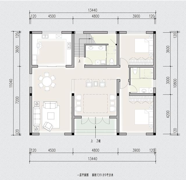 11x13兩層新中式庭院別墅，主體面積30萬平方米，非常適合農(nóng)村住宅建設(shè)