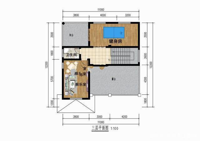 新農(nóng)村二層半別墅設(shè)計圖，占地面積140平左右，采用的是磚混的結(jié)構(gòu)形式,外觀時尚漂亮!