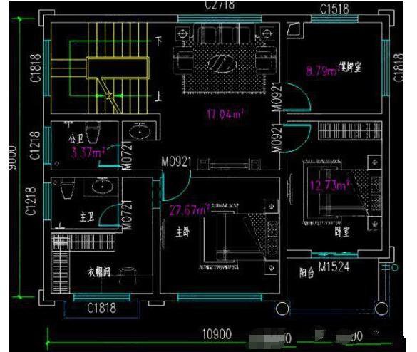 這兩款方案均為11米×9米的戶型，其建筑占地雖然只有1000平米，但是充分證明了小戶型有大價值的理論不是空穴來風!