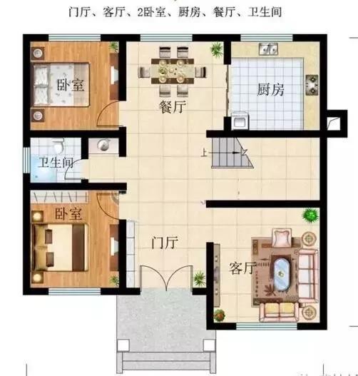 這款別墅根據(jù)農(nóng)村居住習(xí)慣設(shè)有堂屋神位，將品質(zhì)生活與傳統(tǒng)習(xí)俗相結(jié)合，適合廣大地區(qū)建造。