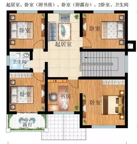 這款別墅根據(jù)農(nóng)村居住習(xí)慣設(shè)有堂屋神位，將品質(zhì)生活與傳統(tǒng)習(xí)俗相結(jié)合，適合廣大地區(qū)建造。