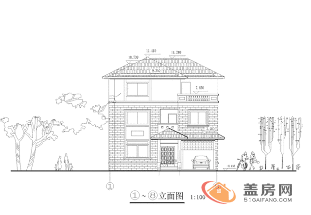 經(jīng)典的120平方米農(nóng)村住宅設(shè)計，三樓帶車庫，僅20萬元。