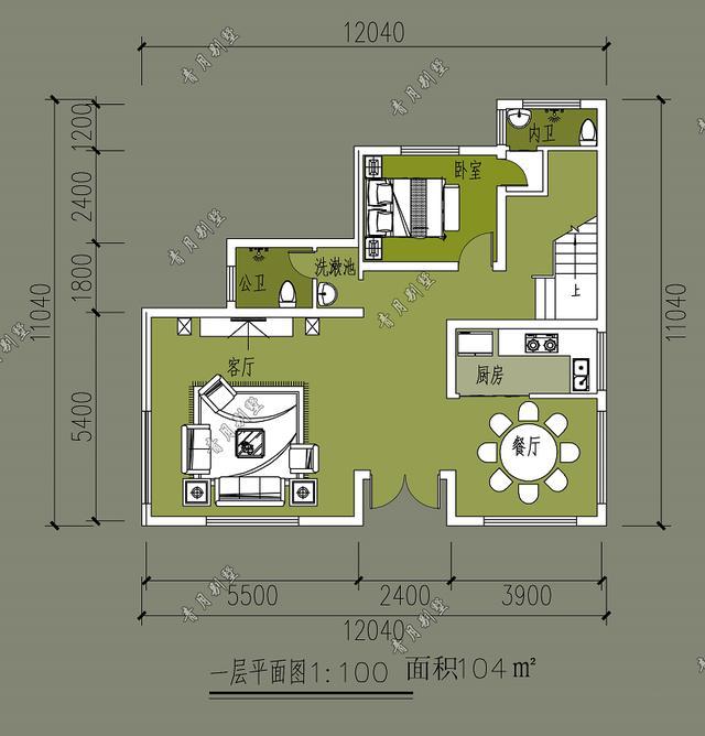 　經(jīng)典的三居室別墅有歐式風(fēng)格，大露臺，浮動窗戶，外墻是真石漆。簡潔優(yōu)雅，線條流暢優(yōu)美，給人一種非常舒適的感覺!