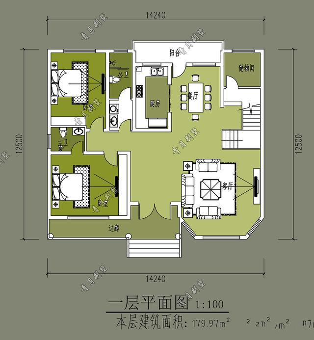 本戶型設(shè)計(jì)漂亮大方，層次分明，不拘一格，外觀大氣上檔次，誰(shuí)入住誰(shuí)知道，你值得擁有!