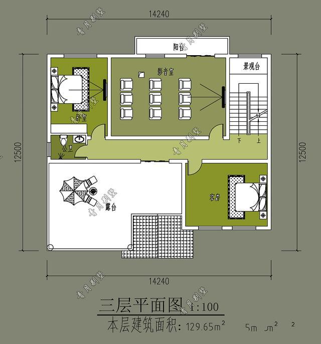 本戶型設(shè)計(jì)漂亮大方，層次分明，不拘一格，外觀大氣上檔次，誰(shuí)入住誰(shuí)知道，你值得擁有!
