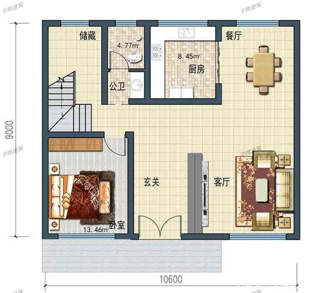 今天就推薦這套非常大氣實(shí)用的二層農(nóng)村別墅戶型，建造它，不僅有面子，還能讓你更加輝煌騰達(dá)。