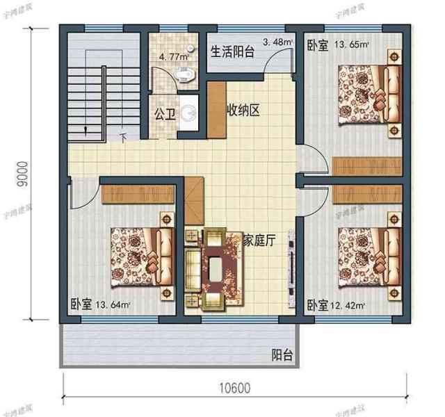 今天就推薦這套非常大氣實(shí)用的二層農(nóng)村別墅戶型，建造它，不僅有面子，還能讓你更加輝煌騰達(dá)。