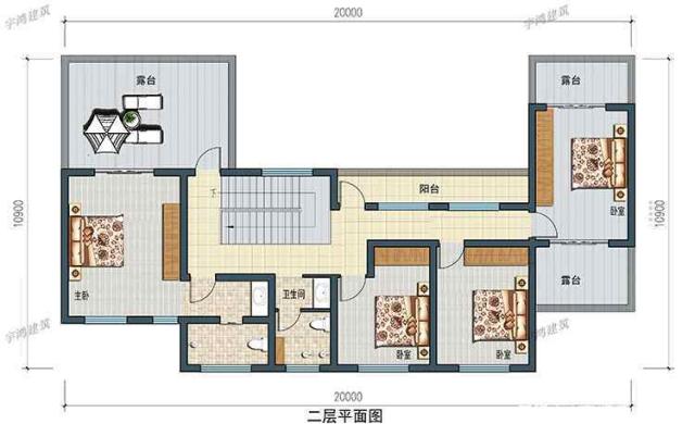 今天就推薦這套非常大氣實(shí)用的二層農(nóng)村別墅戶型，建造它，不僅有面子，還能讓你更加輝煌騰達(dá)。