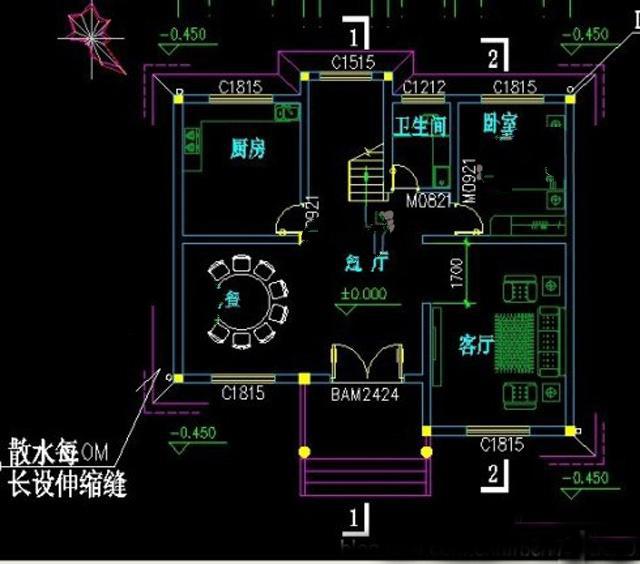 　一棟100平方米的四層別墅建筑的設(shè)計(jì)畫(huà)面簡(jiǎn)單而大氣。這是農(nóng)村自建的房子。