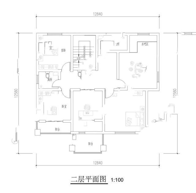　圖紙推薦：12.8mx12.2m三層新中式圖紙，2020經(jīng)典之作，喜歡來欣賞吧！