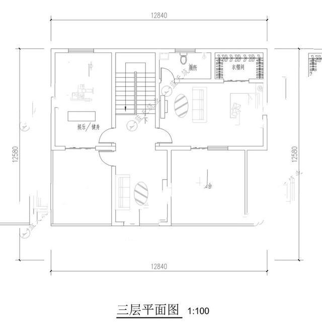 　圖紙推薦：12.8mx12.2m三層新中式圖紙，2020經(jīng)典之作，喜歡來欣賞吧！