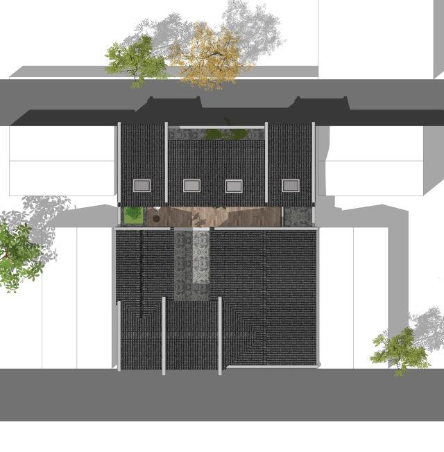 　別墅設(shè)計(jì)：一層緊湊型四合院，面積利用率高，適合在農(nóng)村地區(qū)修建。