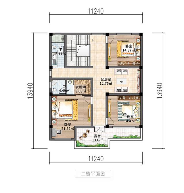 平頂新中式住在，農(nóng)村最靚的二層別墅！