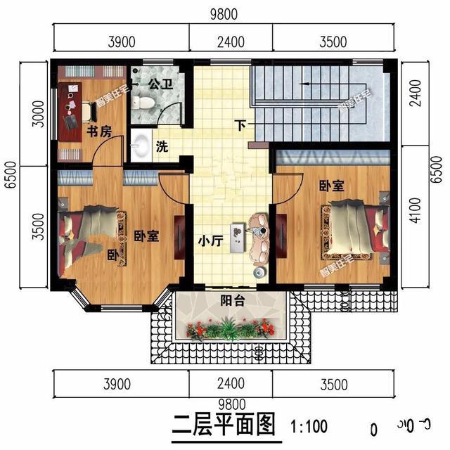 如果我家鄉(xiāng)的宅基地真的很小，那么我只能建一棟小別墅。下面兩棟農村2層別墅，寬約9米，有3-4間室內臥室。建設成本非常實用!