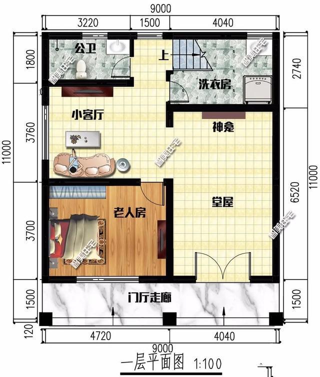 如果我家鄉(xiāng)的宅基地真的很小，那么我只能建一棟小別墅。下面兩棟農村2層別墅，寬約9米，有3-4間室內臥室。建設成本非常實用!