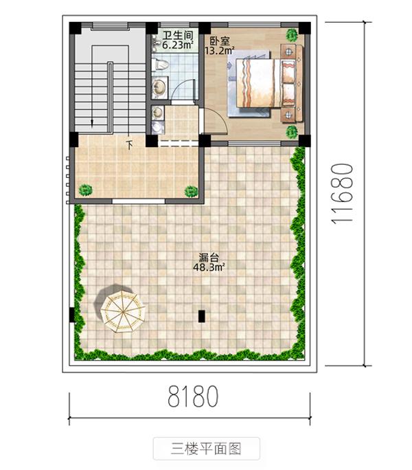 今天的小編輯將教你如何在8.1米寬的家園上建造一座極其簡單和優(yōu)雅的現(xiàn)代三層別墅，這是每個人都喜歡的那種！