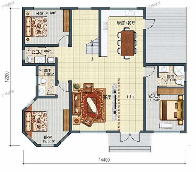 今天，我推薦這種非常大氣和實(shí)用的兩層鄉(xiāng)村別墅類型。建造它不僅能挽回面子，還能讓你更加輝煌。