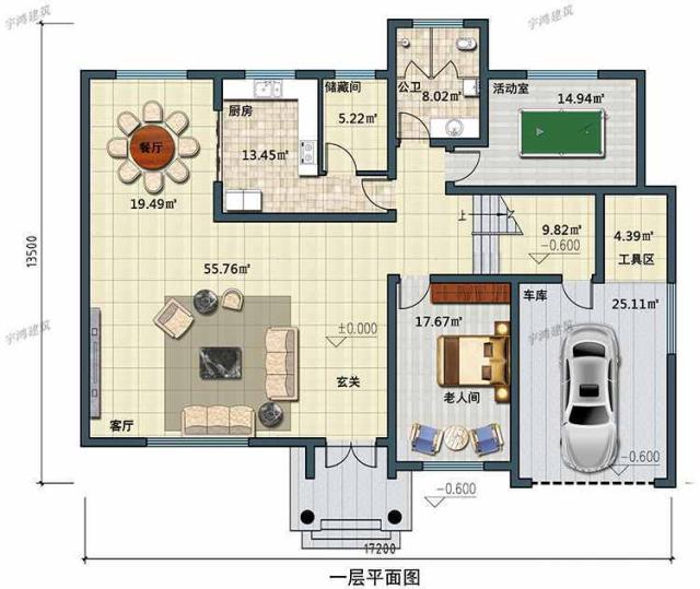 三幅新農(nóng)村自建房屋設(shè)計圖，一幅在家鄉(xiāng)，不用擔(dān)心相親。