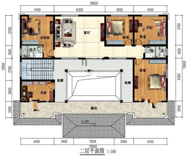 二樓1812.6米的中式庭院是村里最漂亮的建筑，令人羨慕。中國式的兩層復(fù)式住宅那一定是這個村子里最漂亮的房子，你的家人和朋友會羨慕你的家!