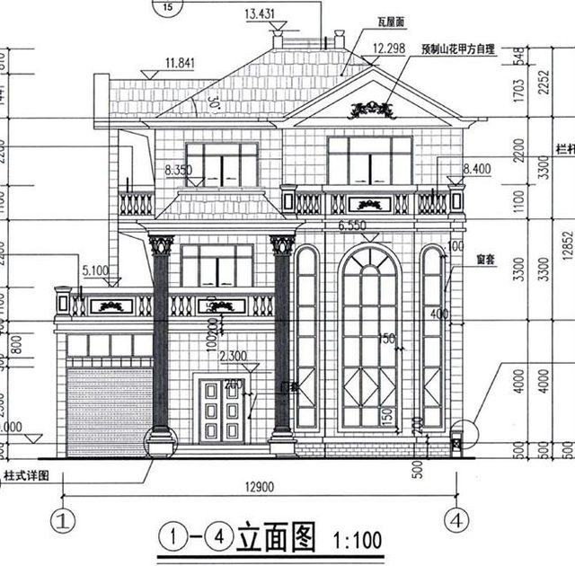 農(nóng)村復(fù)式三層建筑的設(shè)計圖紙