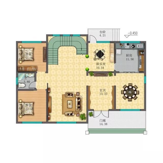 自建的農(nóng)村三層復(fù)式別墅
