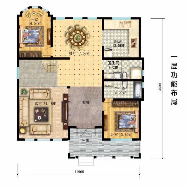 　　輕鋼別墅的平面和效果圖，你喜歡哪個(gè)？