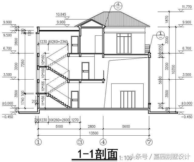 三層別墅設(shè)計圖紙，