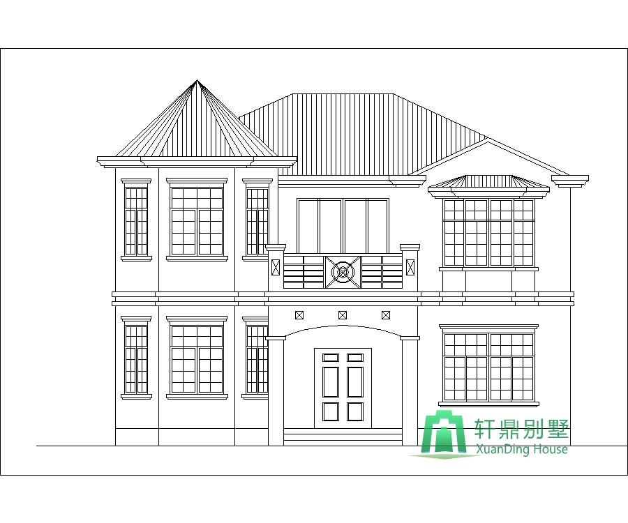 農(nóng)村自建二層帶車(chē)庫(kù)的別墅
