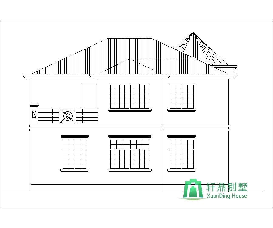 農(nóng)村自建二層帶車(chē)庫(kù)的別墅
