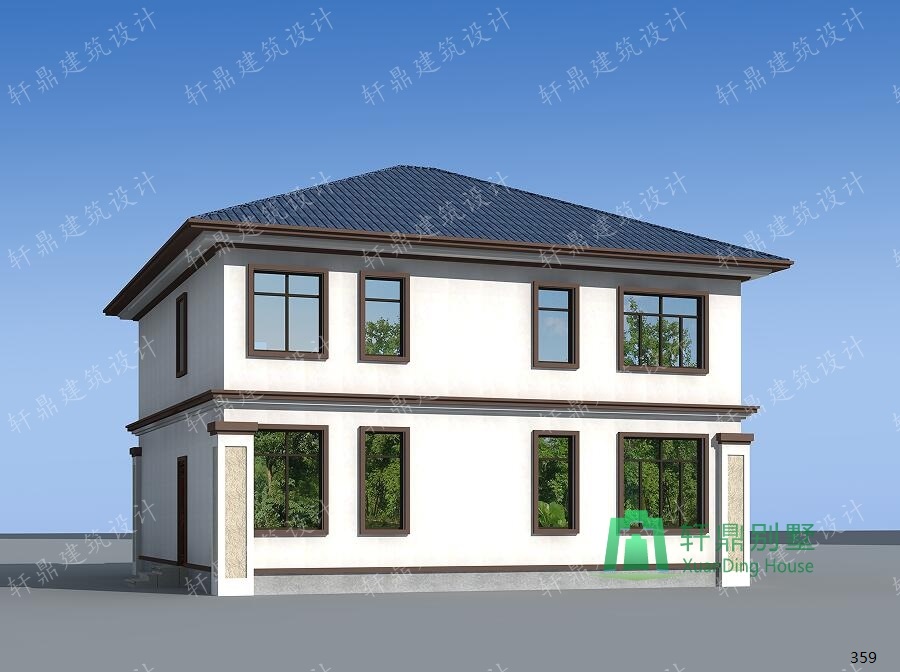 新中式二層自建房屋設計圖